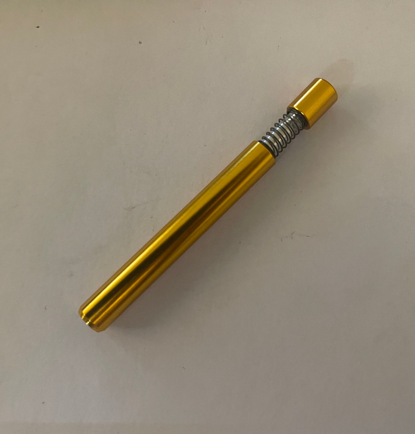 Pipe - Aluminum Alloy - 80mm - Self Cleaning Spring Pipe - One Hitter - 5 Colors Available - Green, Gold, Silver, Blue, Red - Conceal and Stealth Pipe - 1 Pcs - Auzunuti Gift Store / Tobacconist Supplies;