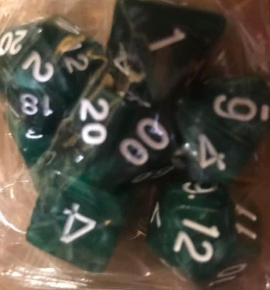 Auzunuti Spiritual Quantum MetaPhysic Mechanics Dice - 1D4, 1D6, 1D8, 1D12, 1D10, 1D10%, 1D20 - 32 Different Assortment of Colors Available - Blessed by Aquarian MetaPhysics Professor for Supreme Spiritual Outcomes - @JSNJMSDSLR