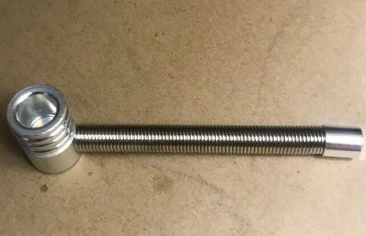 Pipe - 100mm Spring Handle Pipe - Stem is Bendable - 1 Pcs - Aluminum Alloy - Big Cone Piece - Auzunuti Gift Store / Tobacconist Supplies;