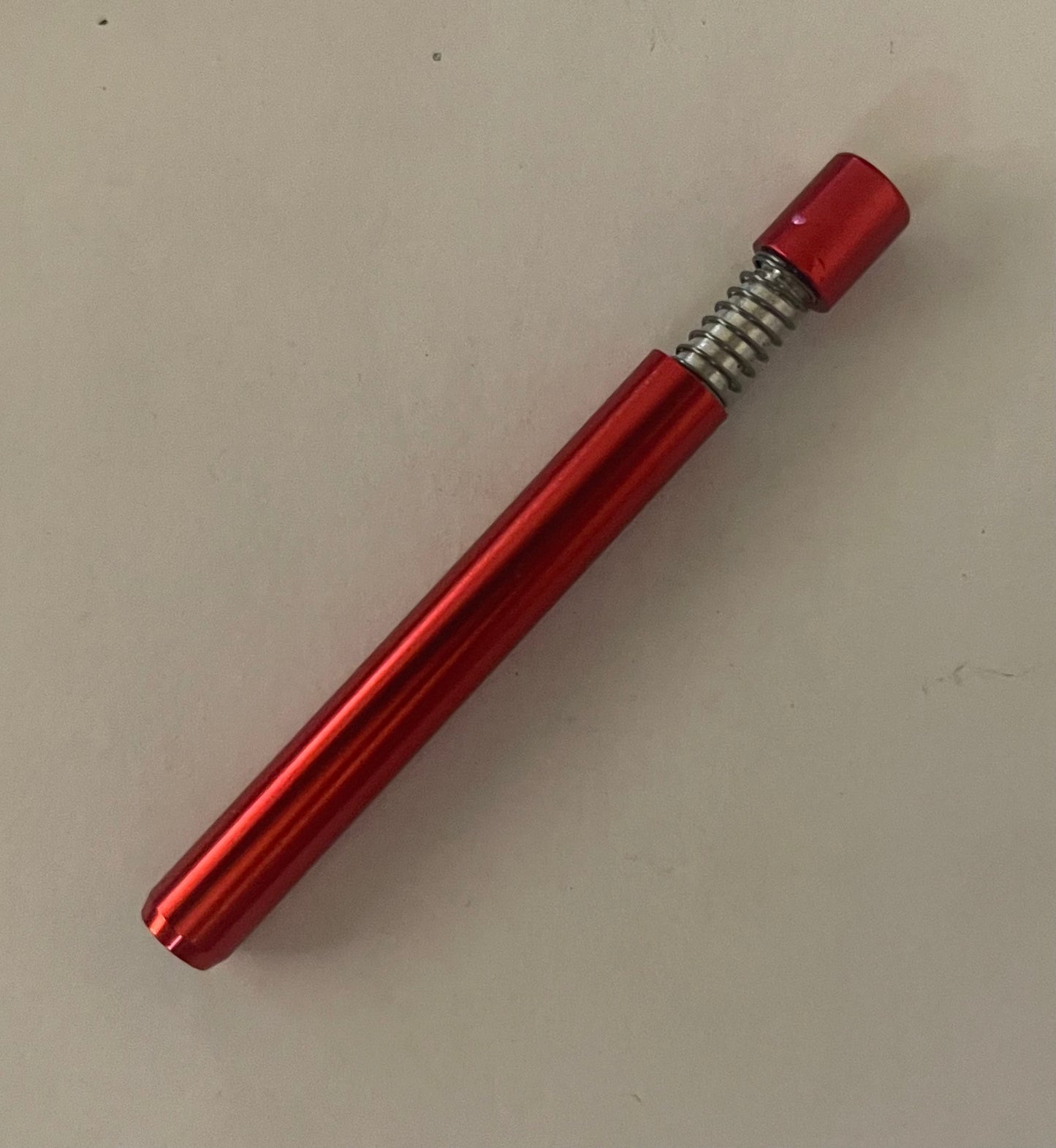 Pipe - Aluminum Alloy - 80mm - Self Cleaning Spring Pipe - One Hitter - 5 Colors Available - Green, Gold, Silver, Blue, Red - Conceal and Stealth Pipe - 1 Pcs - Auzunuti Gift Store / Tobacconist Supplies;