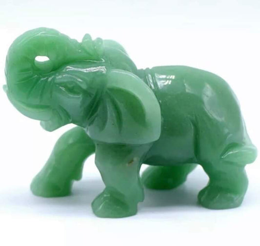 Elephant Rock Carvings - 11 Different Options Available - 1 Pcs or 2 Pcs - Auzunuti Gift Store / Hand Carved Gemstone Crystal Rock;