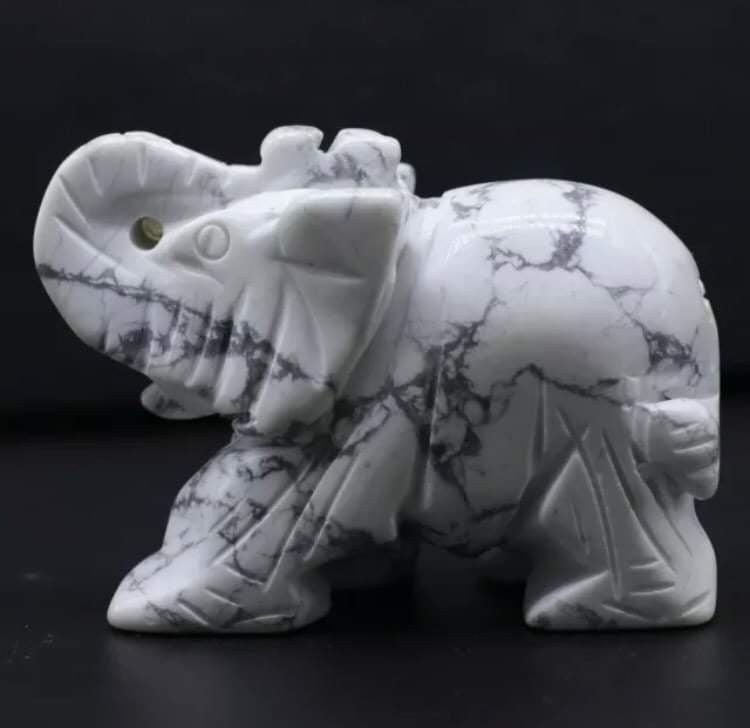 Elephant Rock Carvings - 11 Different Options Available - 1 Pcs or 2 Pcs - Auzunuti Gift Store / Hand Carved Gemstone Crystal Rock;
