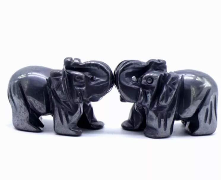 Elephant Rock Carvings - 11 Different Options Available - 1 Pcs or 2 Pcs - Auzunuti Gift Store / Hand Carved Gemstone Crystal Rock;