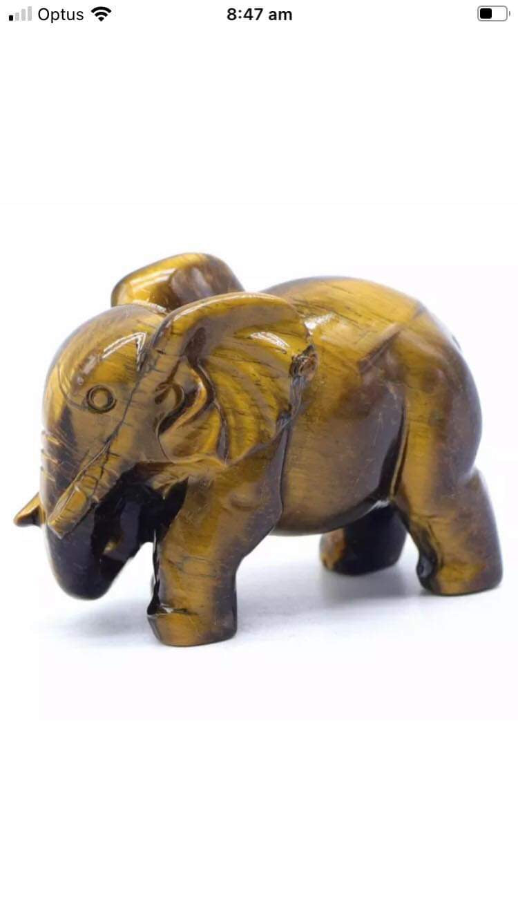 Elephant Rock Carvings - 11 Different Options Available - 1 Pcs or 2 Pcs - Auzunuti Gift Store / Hand Carved Gemstone Crystal Rock;