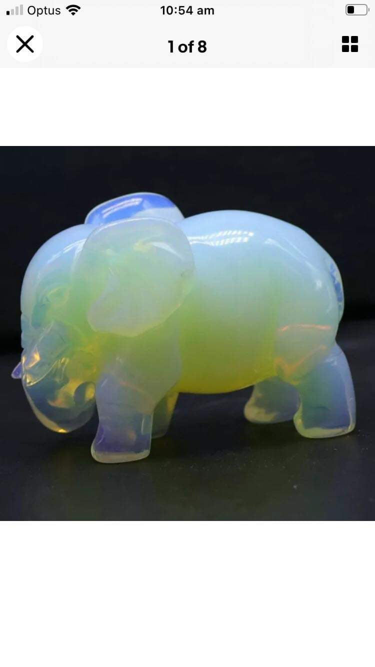 Elephant Rock Carvings - 11 Different Options Available - 1 Pcs or 2 Pcs - Auzunuti Gift Store / Hand Carved Gemstone Crystal Rock;